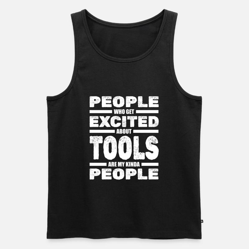 Handwerker Heimwerker Bauarbeiter - Männer Premium Bio Tank Top - Schwarz