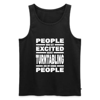 DJ Discjockey - Männer Premium Bio Tank Top - Schwarz - Vorne - AI Model Male 178 light (178cm)