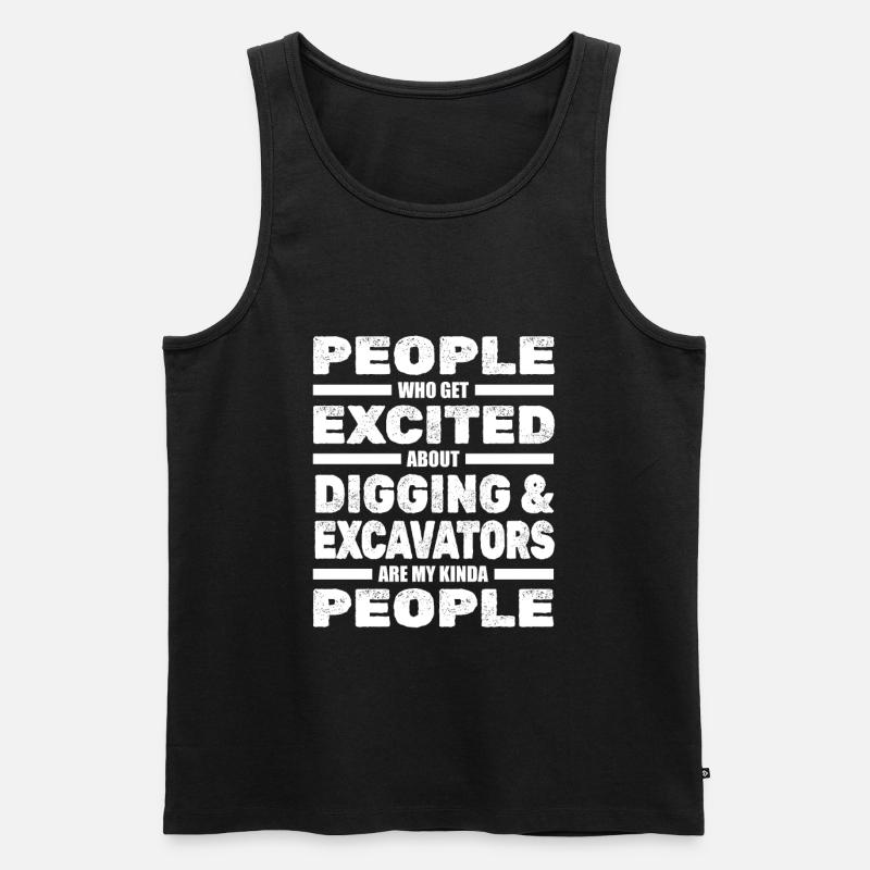 Bagger Baggerfahrer Baggerführer - Männer Premium Bio Tank Top - Schwarz