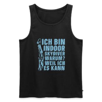 Indoor Skydiving - Men's Premium Organic Tank Top - black - Front - AI Model Male 178 light (178cm)