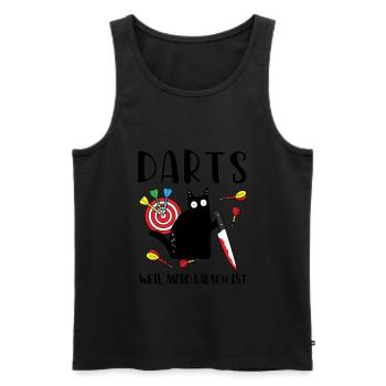 Darts Weil Mord Falsch Ist Dartspieler - Männer Premium Bio Tank Top - Schwarz - Vorne - Michal (187cm)