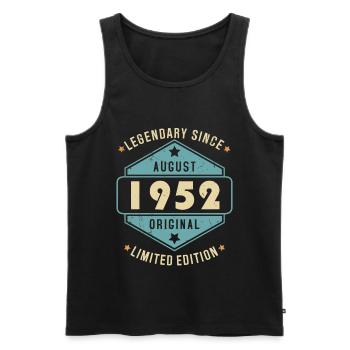 Août 1952 Vintage Retro Anniversaire - Débardeur bio Premium Homme - noir - Devant - Michal (187cm)