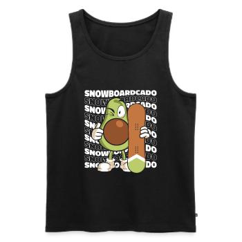 Snowboard Snowboarder Snowboarding - Men's Premium Organic Tank Top - black - Front - AI Model Male 178 light (178cm)