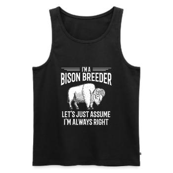 American Bison Buffalo - Men's Premium Organic Tank Top - black - Front - AI Model Male 178 light (178cm)