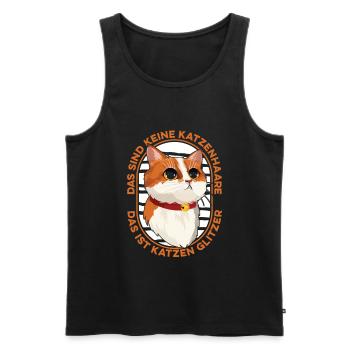 Katze Mietzekatze Hauskatze - Männer Premium Bio Tank Top - Schwarz - Vorne - AI Model Male 178 light (178cm)