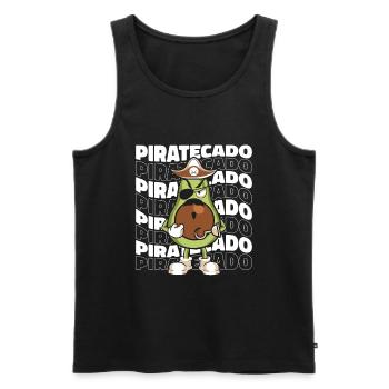 Pirate - Männer Premium Bio Tank Top - Schwarz - Vorne - Michal (187cm)