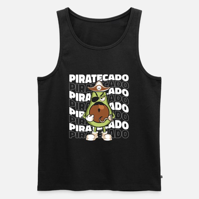 Pirate - Männer Premium Bio Tank Top - Schwarz