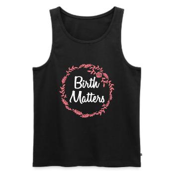 Midwife ObstetricIan - Men's Premium Organic Tank Top - black - Front - Michal (187cm)
