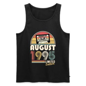 August 1995 Vintage Jahrgang Geburtstag Geschenk - Männer Premium Bio Tank Top - Schwarz - Vorne - Michal (187cm)