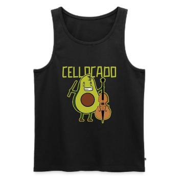 Cello Cellist Cellistin - Men's Premium Organic Tank Top - black - Front - AI Model Male 178 light (178cm)