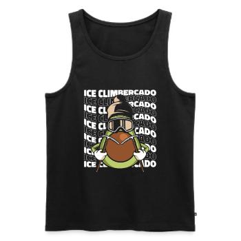 Eisklettern Bergsteigen Klettern Bergsteiger - Männer Premium Bio Tank Top - Schwarz - Vorne - AI Model Male 178 light (178cm)