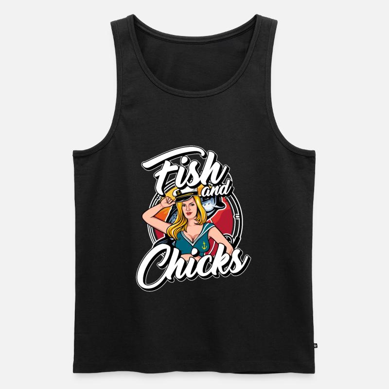 Seglen Segelboot Segler - Männer Premium Bio Tank Top - Schwarz