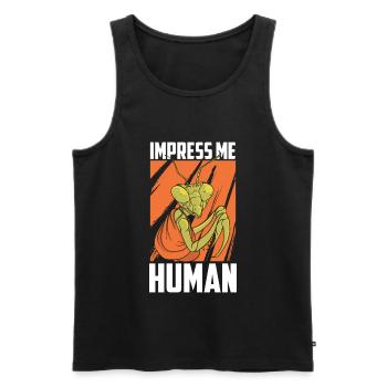 Gottesanbeterin - Männer Premium Bio Tank Top - Schwarz - Vorne - Michal (187cm)