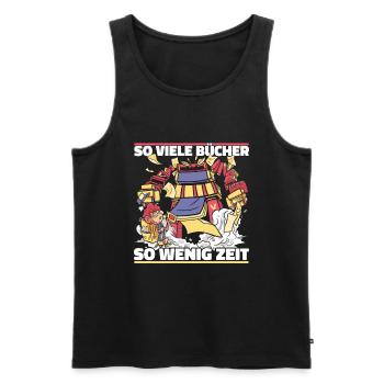 Bookworm Bookworm Book Reading - Men's Premium Organic Tank Top - black - Front - Michal (187cm)