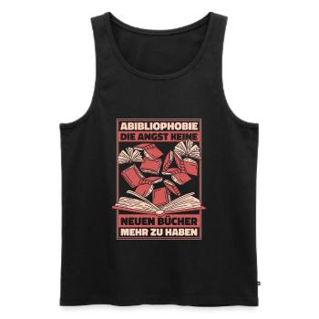 Bookworm Bookworm Book Reading - Men's Premium Organic Tank Top - black - Front - Michal (187cm)
