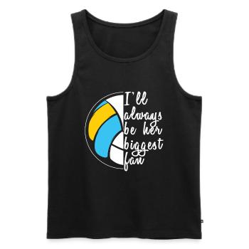 Volleyball Beachvolleyball - Männer Premium Bio Tank Top - Schwarz - Vorne - Michal (187cm)