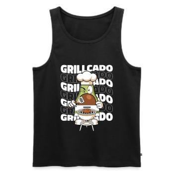Grill grill master BBQ - Men's Premium Organic Tank Top - black - Front - AI Model Male 178 light (178cm)
