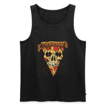 Pizza - Débardeur bio Premium Homme - noir - Devant - AI Model Male 178 light (178cm)