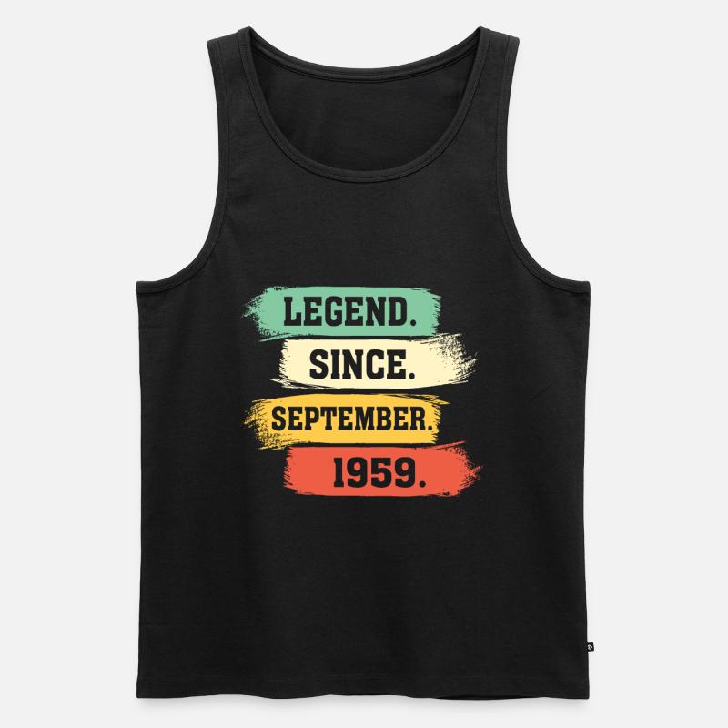 Legend since September 1959 - Männer Premium Bio Tank Top - Schwarz