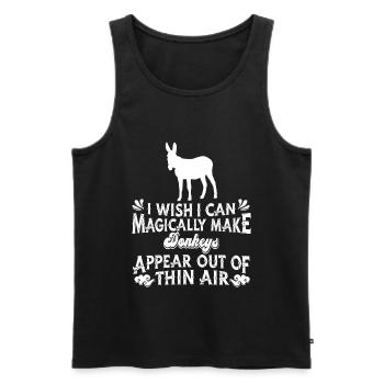 Donkey - Men's Premium Organic Tank Top - black - Front - AI Model Male 178 light (178cm)
