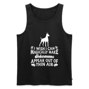 Chien Doberman - Débardeur bio Premium Homme - noir - Devant - Michal (187cm)