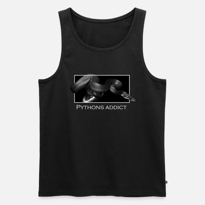 Pythons süchtig - Männer Premium Bio Tank Top - Schwarz