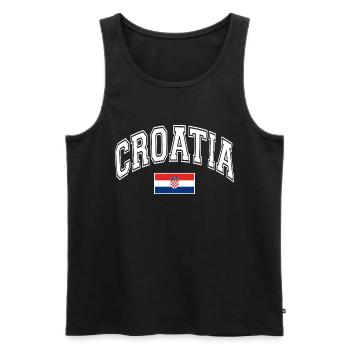 Croatie Croatie Drapeau - Débardeur bio Premium Homme - noir - Devant - Michal (187cm)
