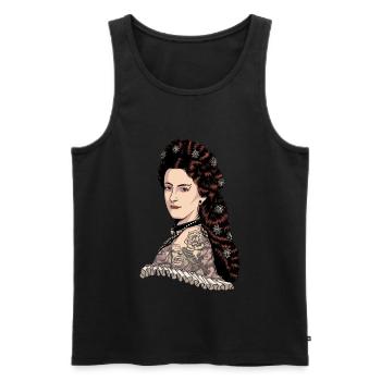 Kaiserin Elisabeth von Österreich - Hipster Sissi - Männer Premium Bio Tank Top - Schwarz - Vorne - AI Model Male 178 light (178cm)