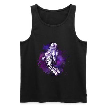 Astronaut Space Universe Cosmonaut - Men's Premium Organic Tank Top - black - Front - Michal (187cm)