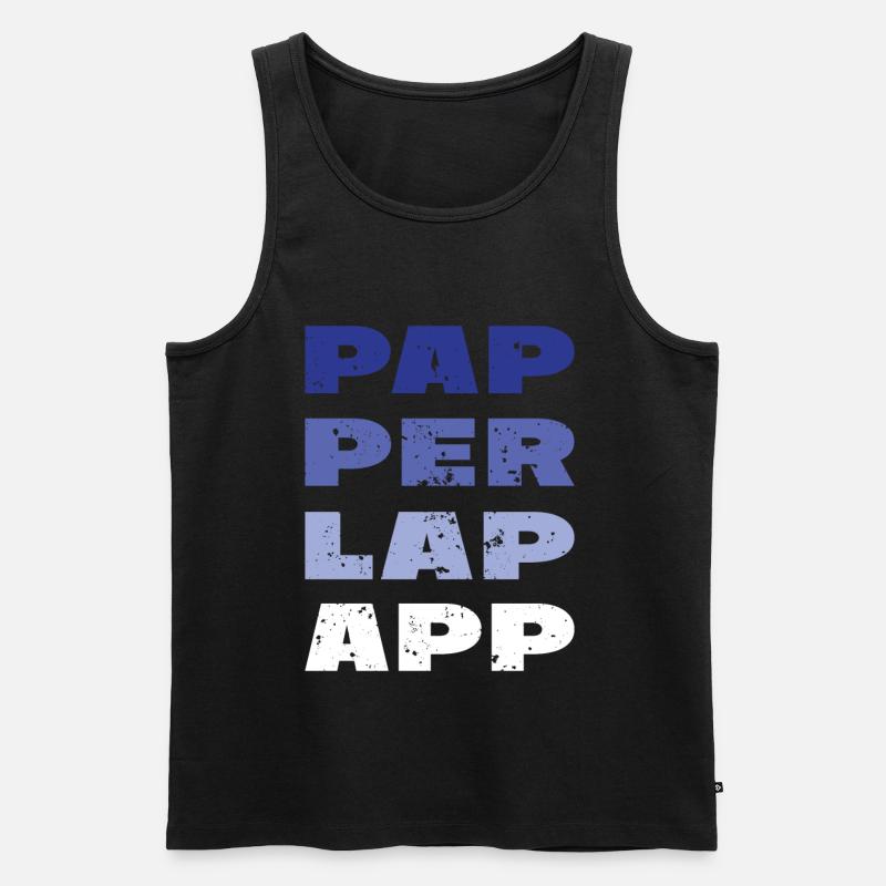 PAP PER LAP APP - Männer Premium Bio Tank Top - Schwarz