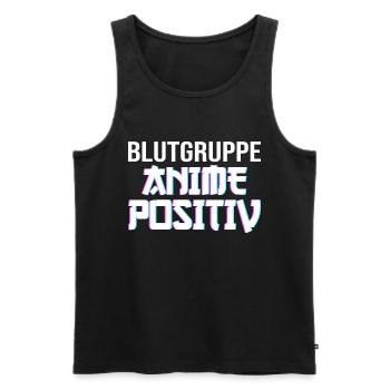 Japan Blutgruppe anime postitiv japanisch weeb - Männer Premium Bio Tank Top - Schwarz - Vorne - AI Model Male 178 light (178cm)