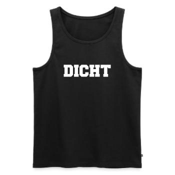 Hacke Dicht Party Partnerlook - Männer Premium Bio Tank Top - Schwarz - Vorne - AI Model Male 178 light (178cm)