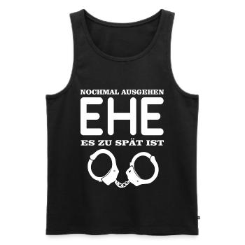 Cadeau de fiancée Bachelorette - Débardeur bio Premium Homme - noir - Devant - Michal (187cm)