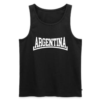 Argentinien - Männer Premium Bio Tank Top - Schwarz - Vorne - Michal (187cm)