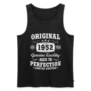 Original vintage 1952 born vintage birthday - Men's Premium Organic Tank Top - black - Front - Michal (187cm)