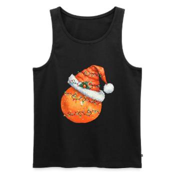 christmas Orange - Männer Premium Bio Tank Top - Schwarz - Vorne - Michal (187cm)