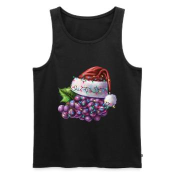 Raisins de Noël - Débardeur bio Premium Homme - noir - Devant - Michal (187cm)
