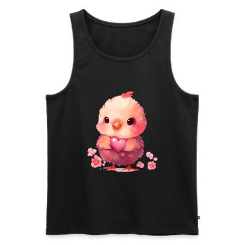 Chick Valentine's Day Gift - Men's Premium Organic Tank Top - black - Front - AI Model Male 178 light (178cm)