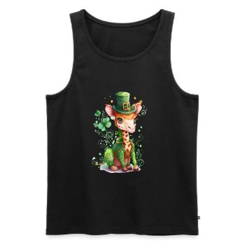St Paddy's St Patricksday St Patrick Day - Men's Premium Organic Tank Top - black - Front - Michal (187cm)