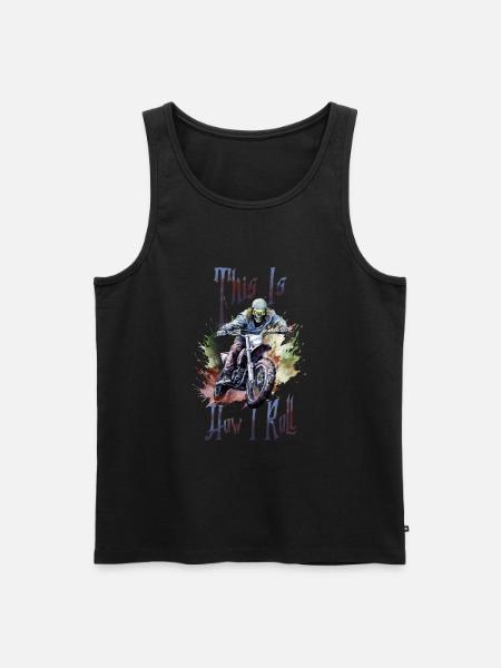Halloween Pumpkin Horror - Men's Premium Organic Tank Top - black