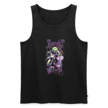 Halloween Pumpkin Horror - Men's Premium Organic Tank Top - black - Front - Michal (187cm)