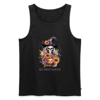 Halloween Pumpkin Horror - Men's Premium Organic Tank Top - black - Front - Michal (187cm)