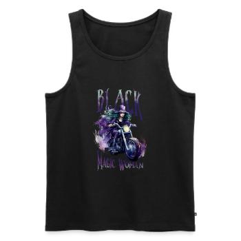 Halloween Pumpkin Horror - Men's Premium Organic Tank Top - black - Front - AI Model Male 178 light (178cm)