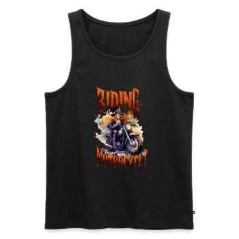Halloween Pumpkin Horror - Men's Premium Organic Tank Top - black - Front - Michal (187cm)