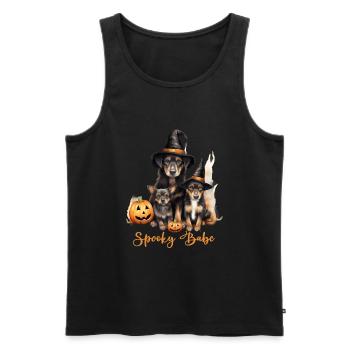 Halloween Pumpkin Horror - Men's Premium Organic Tank Top - black - Front - Michal (187cm)