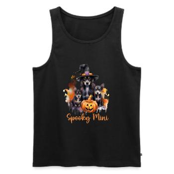 Halloween Pumpkin Horror - Men's Premium Organic Tank Top - black - Front - Michal (187cm)
