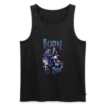 Halloween Pumpkin Horror - Men's Premium Organic Tank Top - black - Front - AI Model Male 178 light (178cm)
