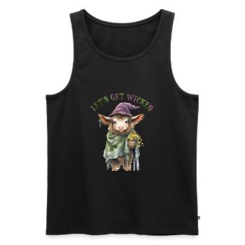 Halloween Pumpkin Horror - Men's Premium Organic Tank Top - black - Front - Michal (187cm)