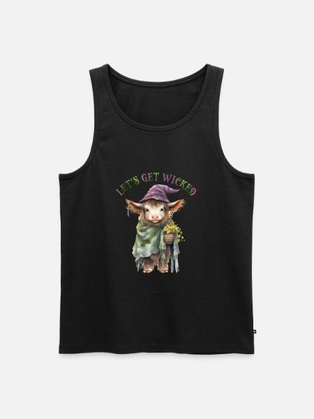 Halloween Pumpkin Horror - Men's Premium Organic Tank Top - black