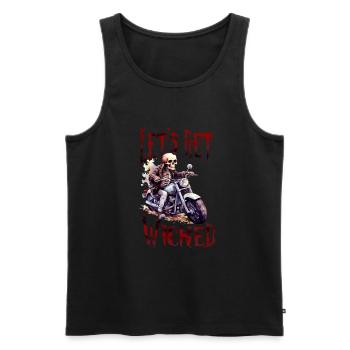 Halloween Pumpkin Horror - Men's Premium Organic Tank Top - black - Front - Michal (187cm)